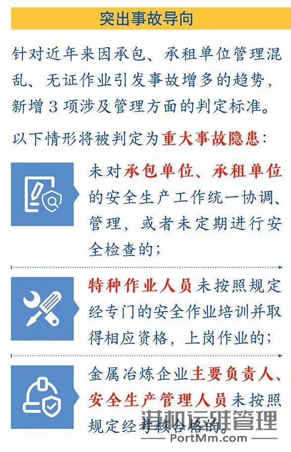 承包方管理:未签订安全协议、未定期安全检查判定为重大事故隐患!