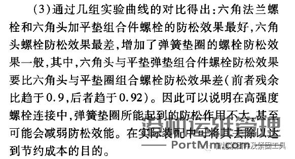 簧垫圈在高强度螺栓连接中的防松性能分析......导读