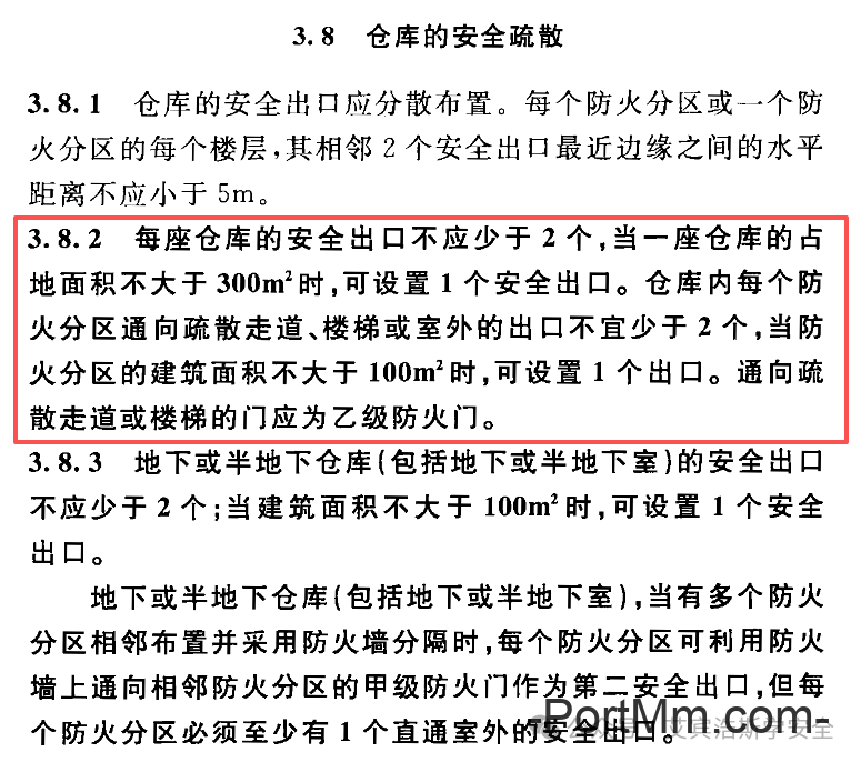 仓库必须有2个门吗？