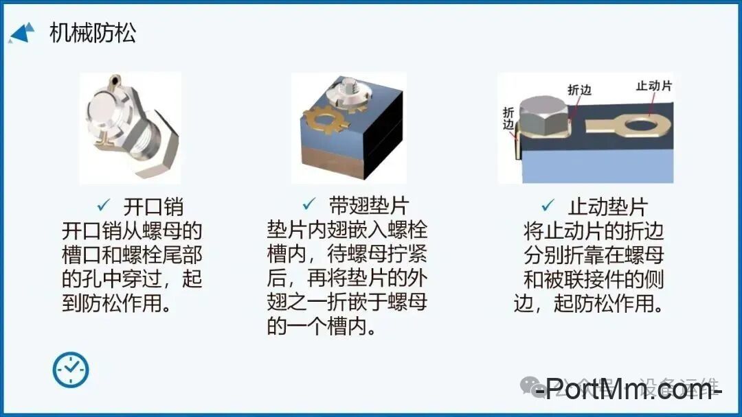 钳工（维修工）最基础的知识，螺栓防松，三类12种方法
