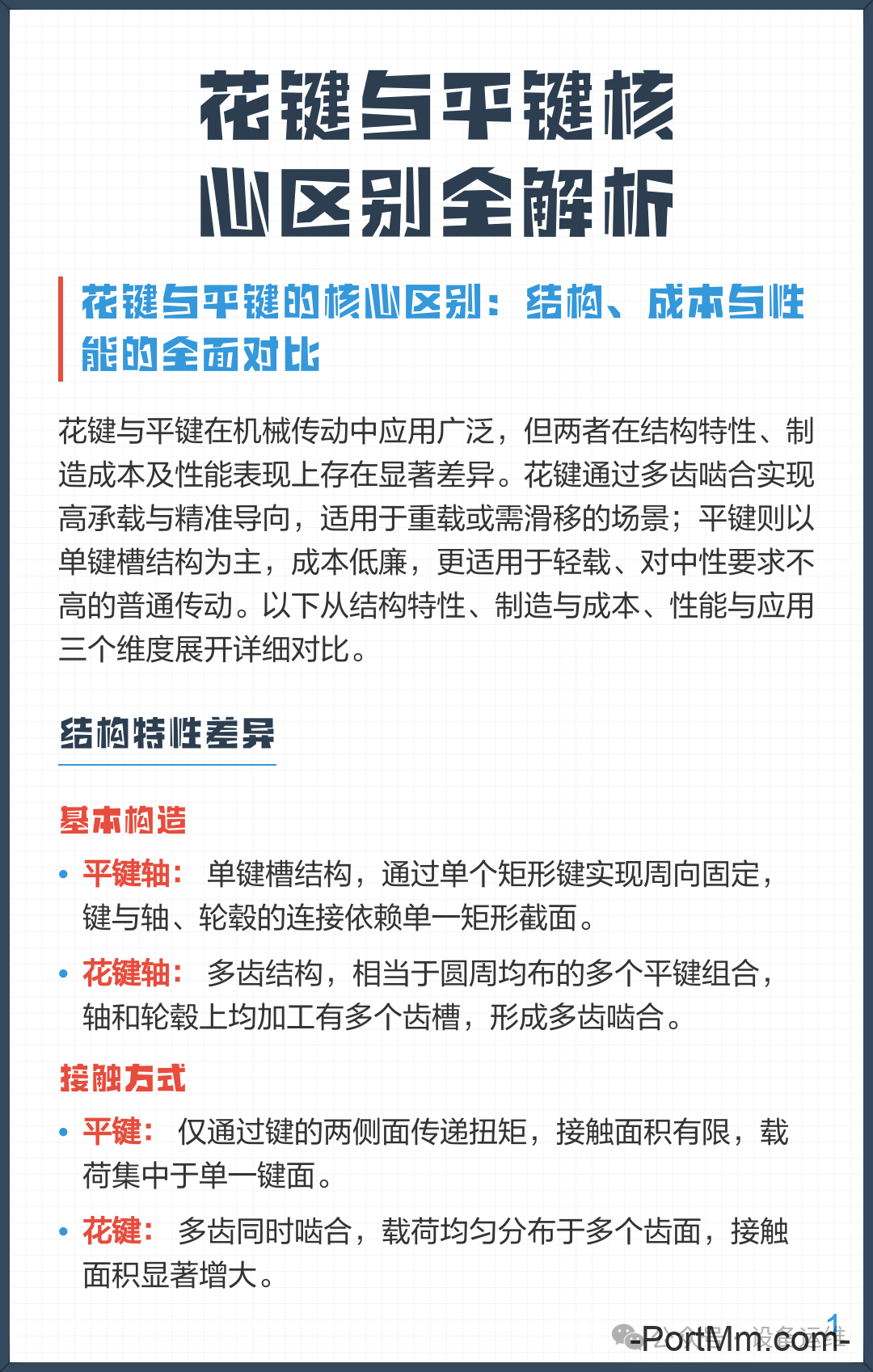 常见机械传动中“花键”优点突出，但为什么平键随处可见？