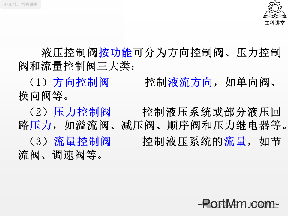 简单认识液压阀：方向 / 压力 / 流量阀