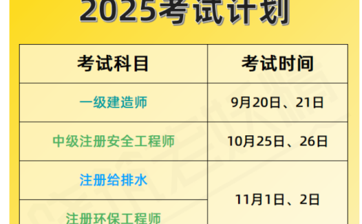 【消息】一消:11月8日-9日,2025年全国考试时间公布!
