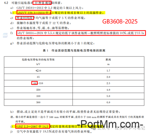 《高处作业分级》GB 3608-2025坠落高度怎么算？