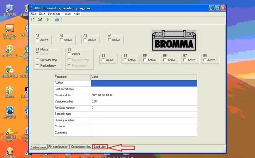 BROMMA双箱吊具软件ABE的上传和下载